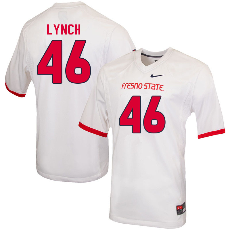 Men #46 Dylan Lynch Fresno State Bulldogs College Football Jerseys Sale-White - Click Image to Close